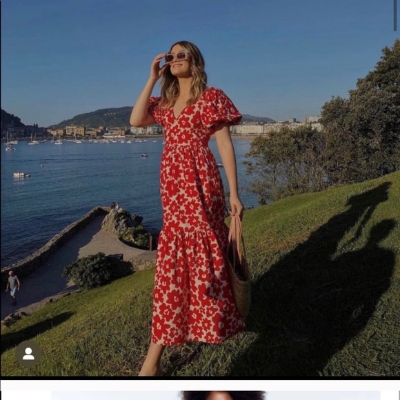 Zara printed poplin dress - Picture 2 of 10